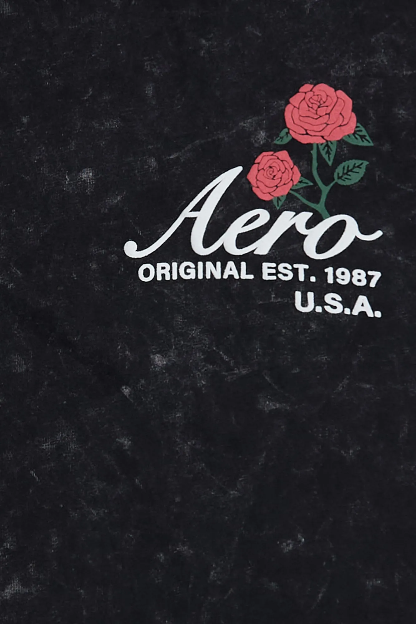 AERO Rose Graphic Acid Wash Tee