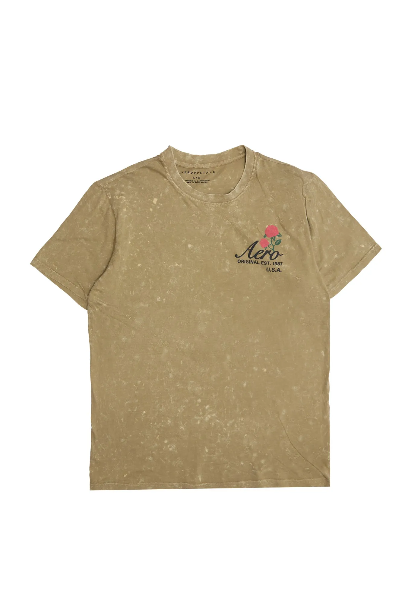 AERO Rose Graphic Acid Wash Tee
