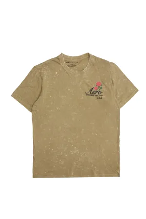 AERO Rose Graphic Acid Wash Tee