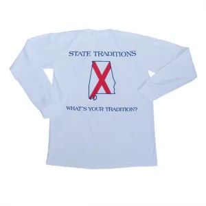 Alabama Traditional Long Sleeve T-Shirt White