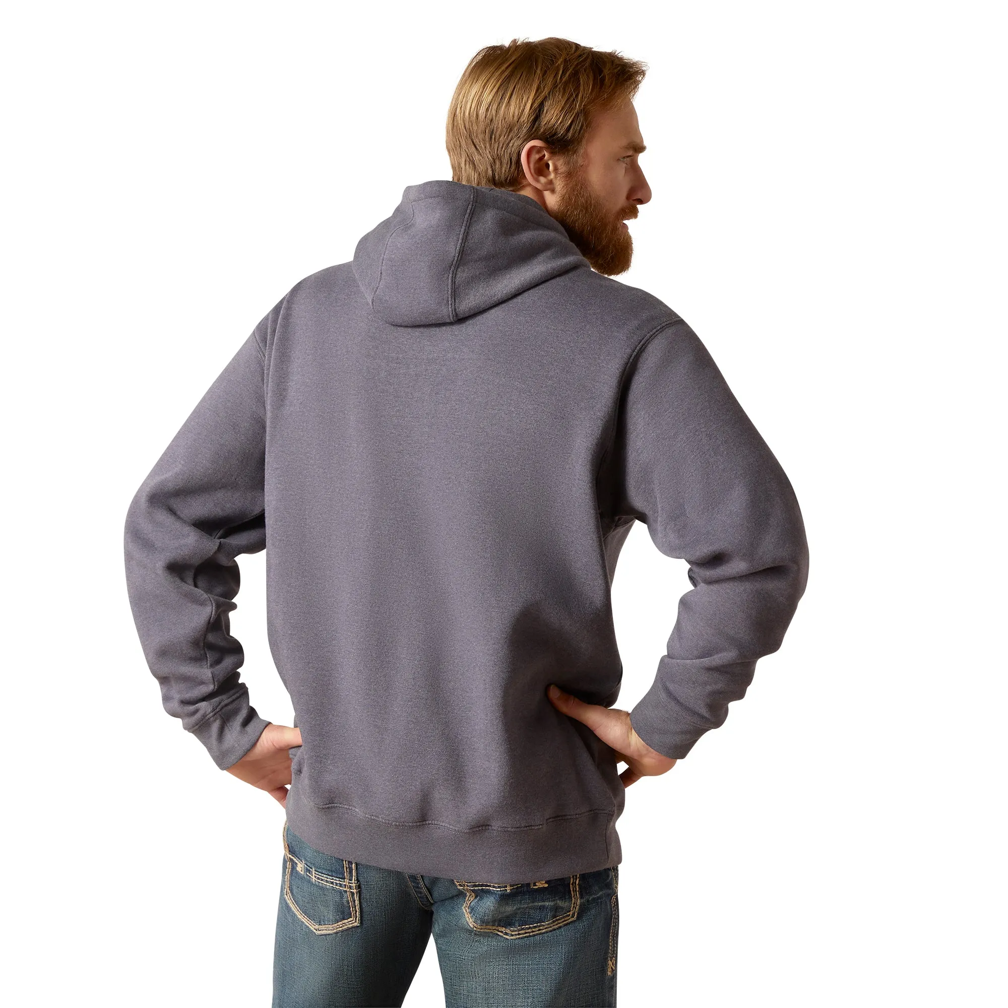 Ariat Men's Odyssey Grey Heather Logo Hoodie 10046166
