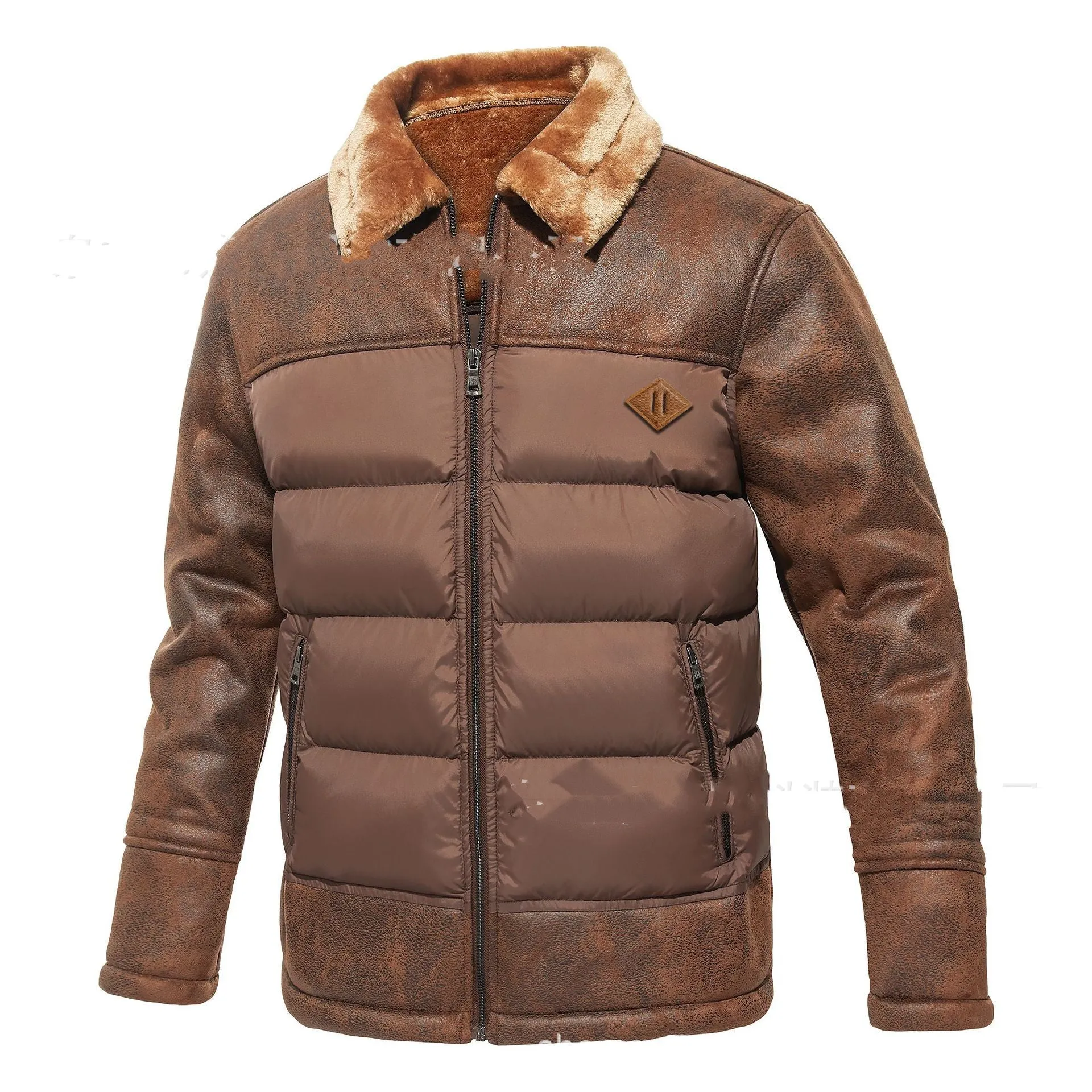 Autumn & Winter Fur Integrated Fashionable Jacket For Men
