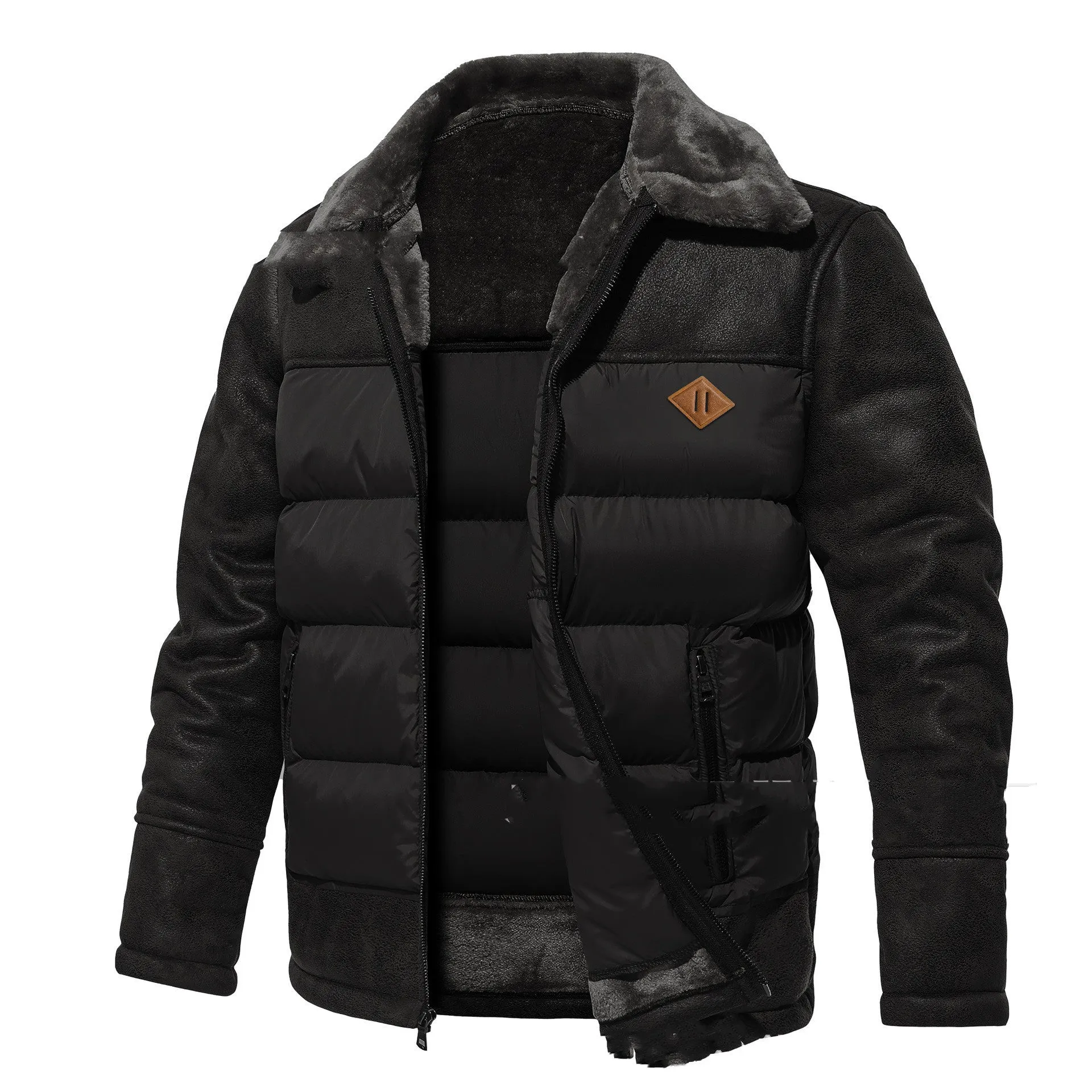 Autumn & Winter Fur Integrated Fashionable Jacket For Men