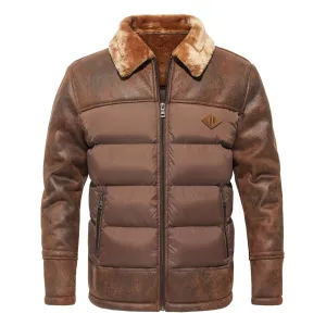 Autumn & Winter Fur Integrated Fashionable Jacket For Men