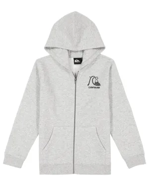 Boys 8-16 Graphic Zip Hoodie - Light Grey Heather