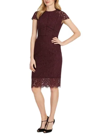 Burgundy Dana Lace Midi Dress