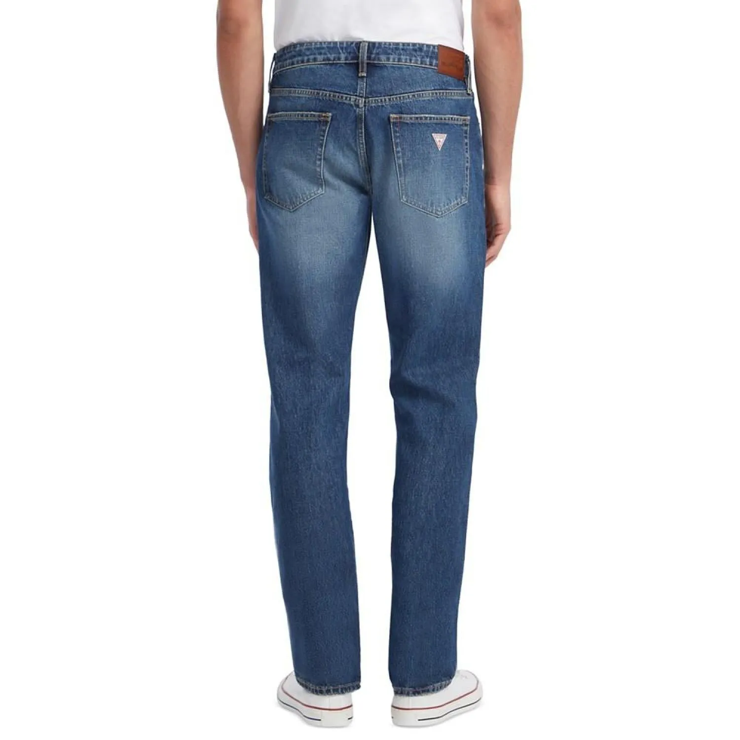 by GUESS Men's Straight-Fit Medium-Wash Jeans
