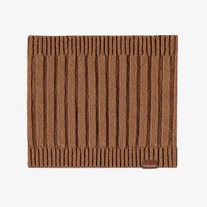 Cache-cou en tricot brun, enfant || Brown knitted neck warmer, child
