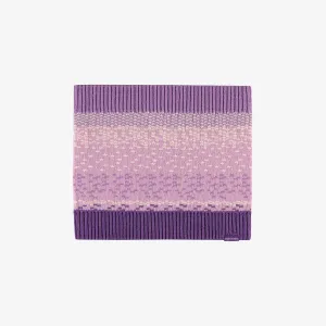 Cache-cou en tricot mauve à rayures, bébé || Purple striped neck warmer, baby