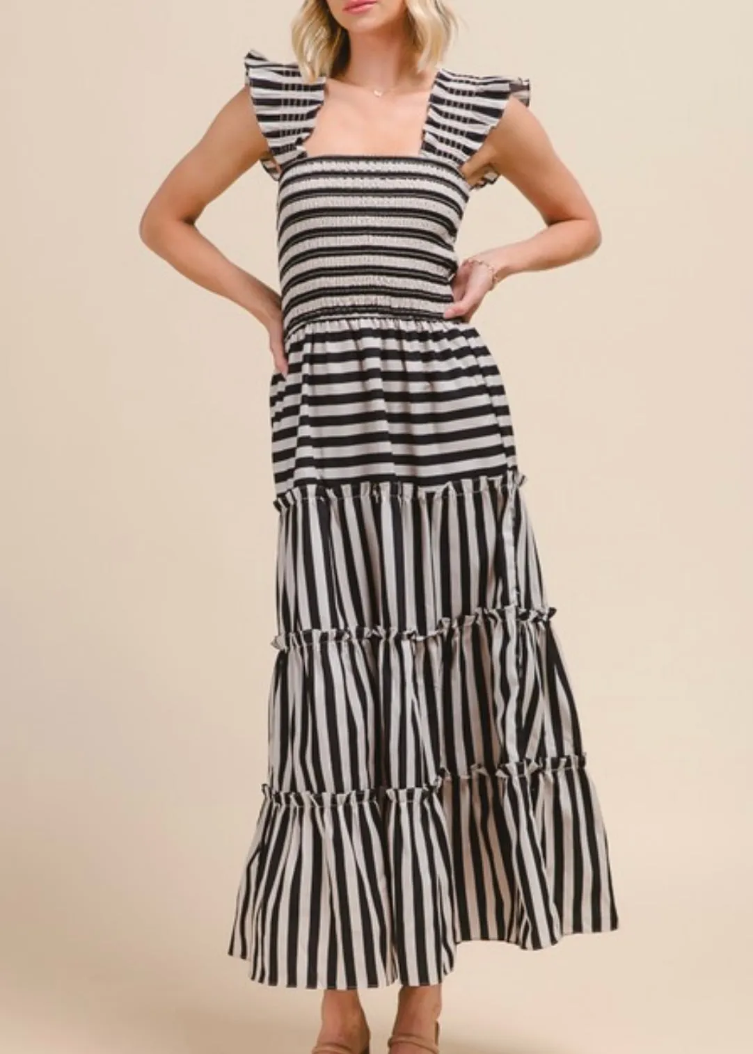 Celine Stripe Maxi Dress