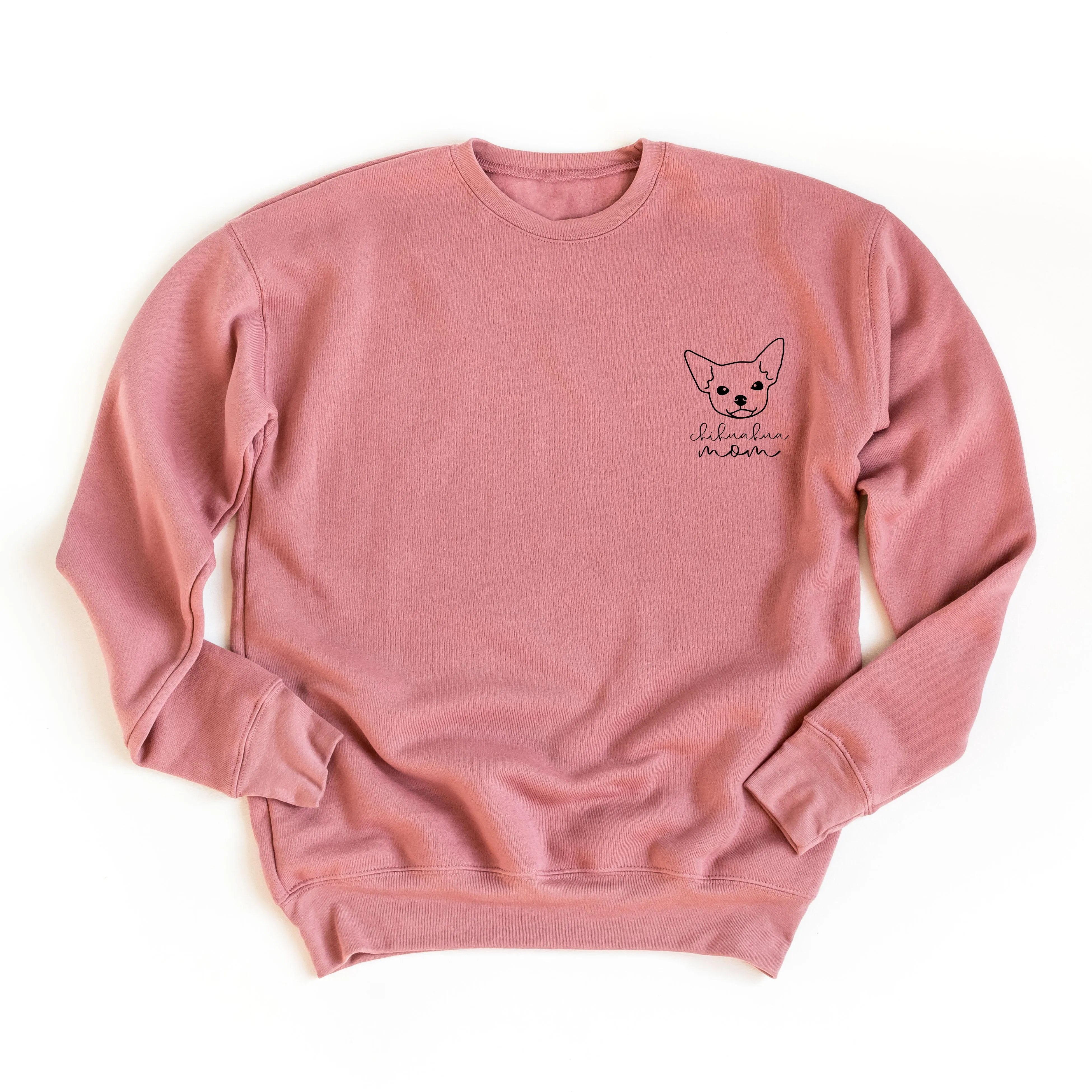 Chihuahua mom Classic Soft Sweatshirt (Left Chest)