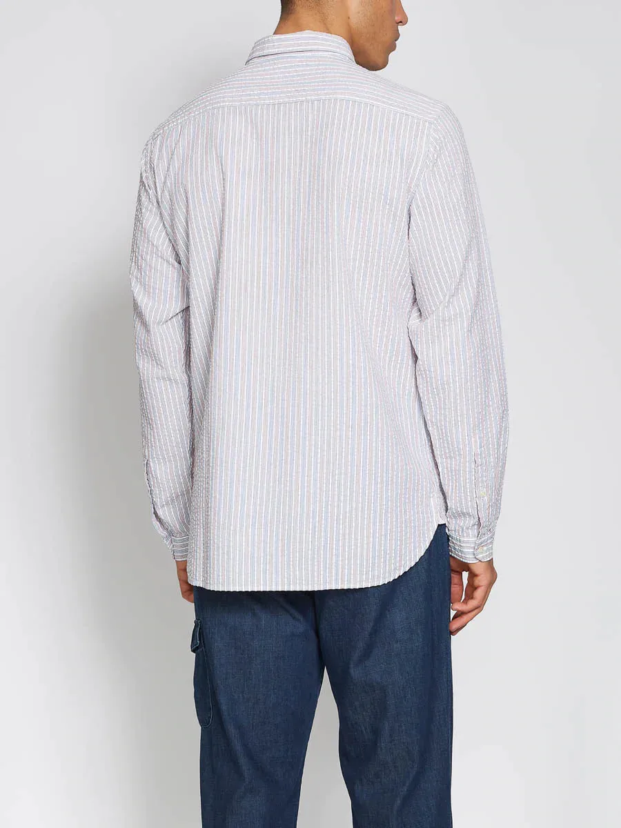 Clerkenwell Tab Shirt - longstone navy/red