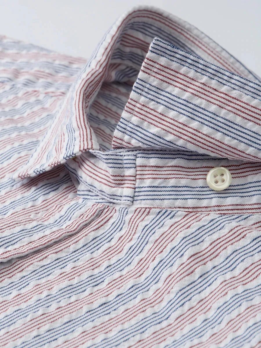 Clerkenwell Tab Shirt - longstone navy/red