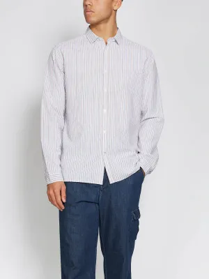 Clerkenwell Tab Shirt - longstone navy/red