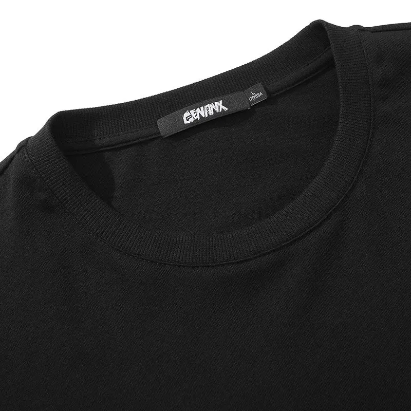 Color Block Cartoon Film Print T-Shirt