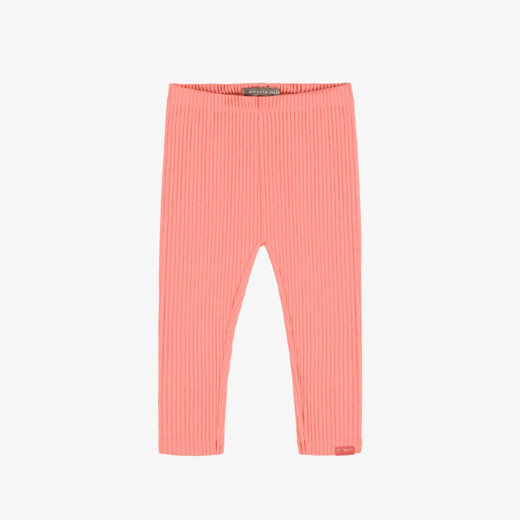 CORAL RIBBED KNIT LONG LEGGING, BABY