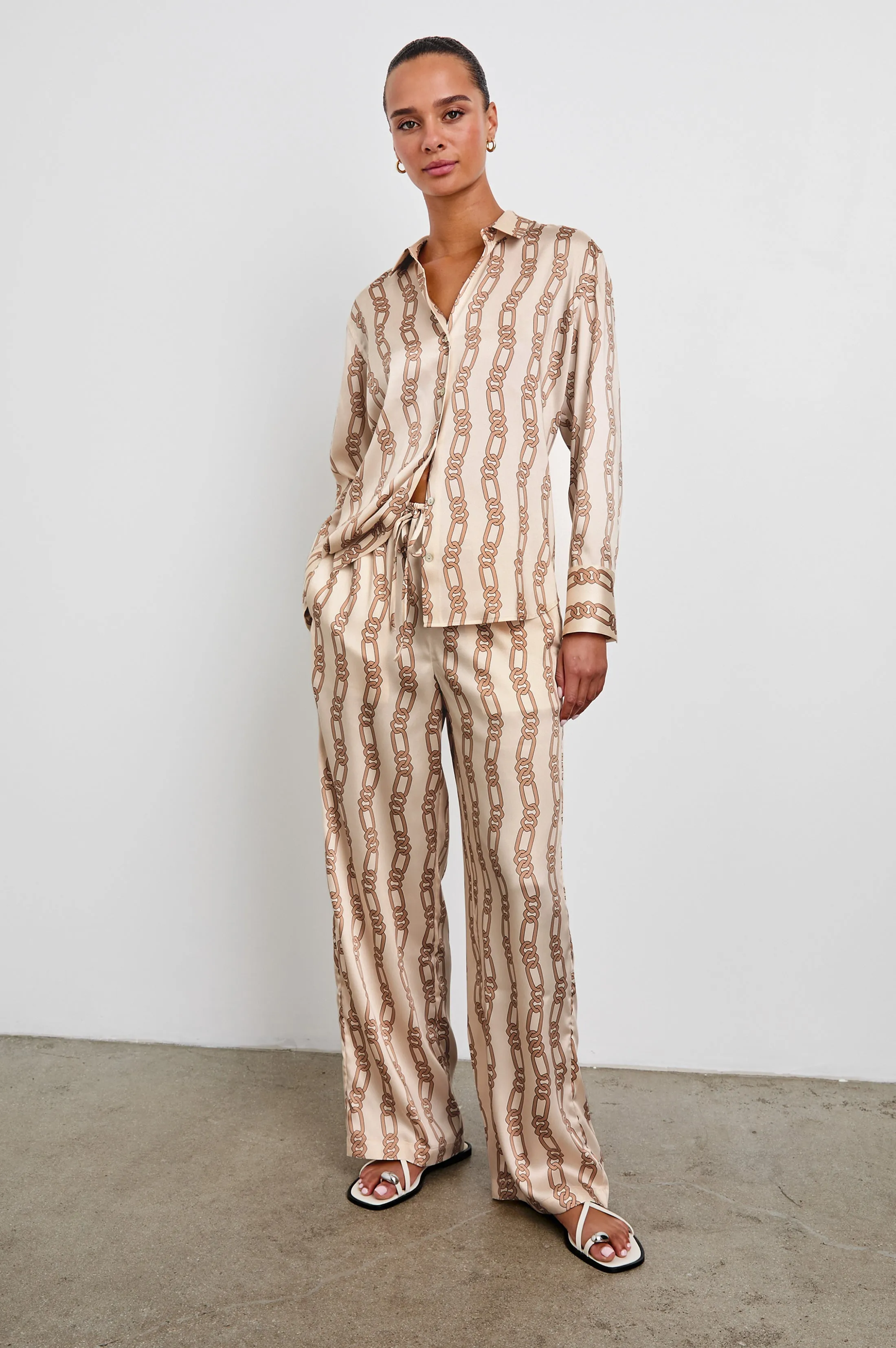 DAMANI PANT - IVORY GOLD LINK