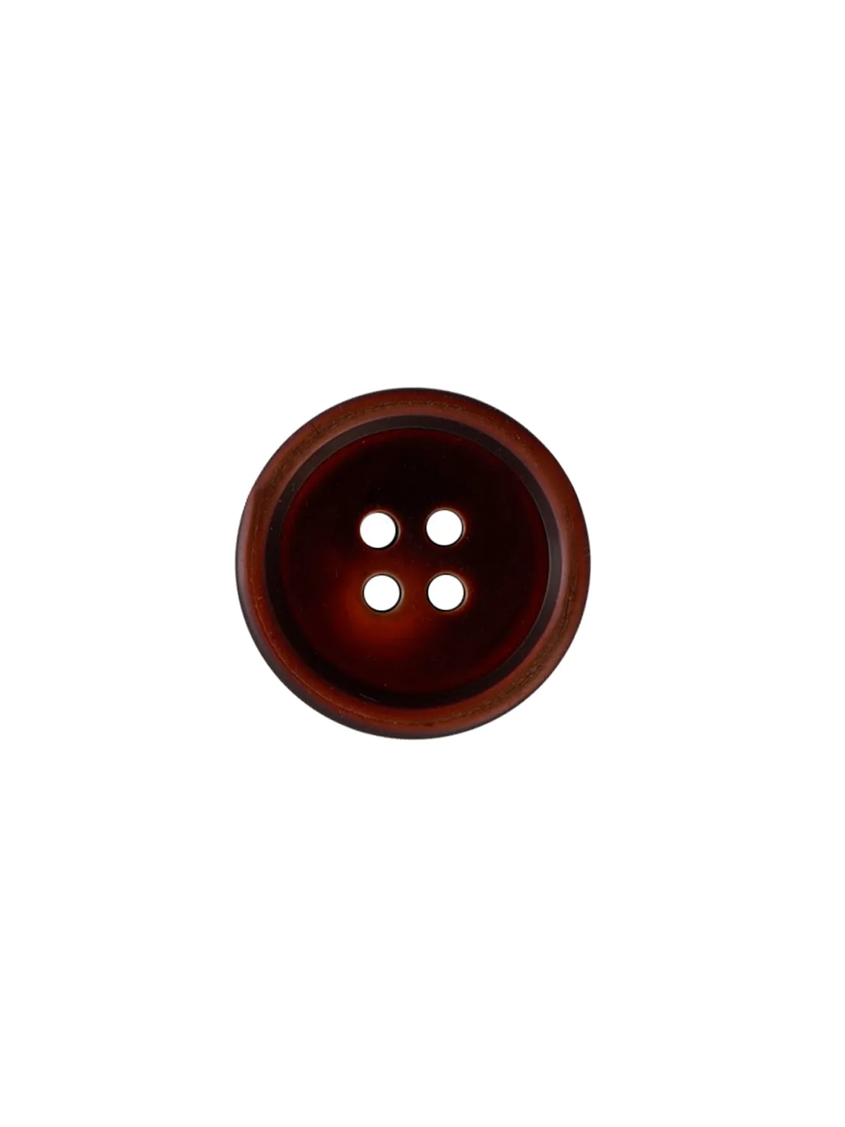Dark Brown Shaded Round Shape 4-Hole Blazer/Coat Button