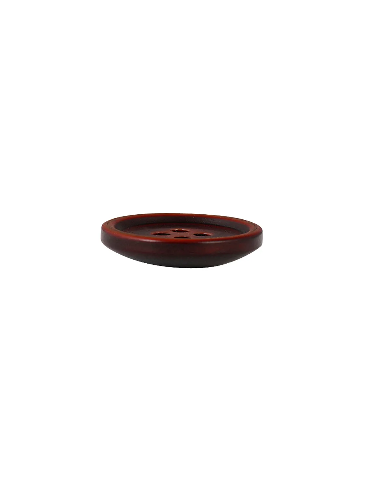Dark Brown Shaded Round Shape 4-Hole Blazer/Coat Button