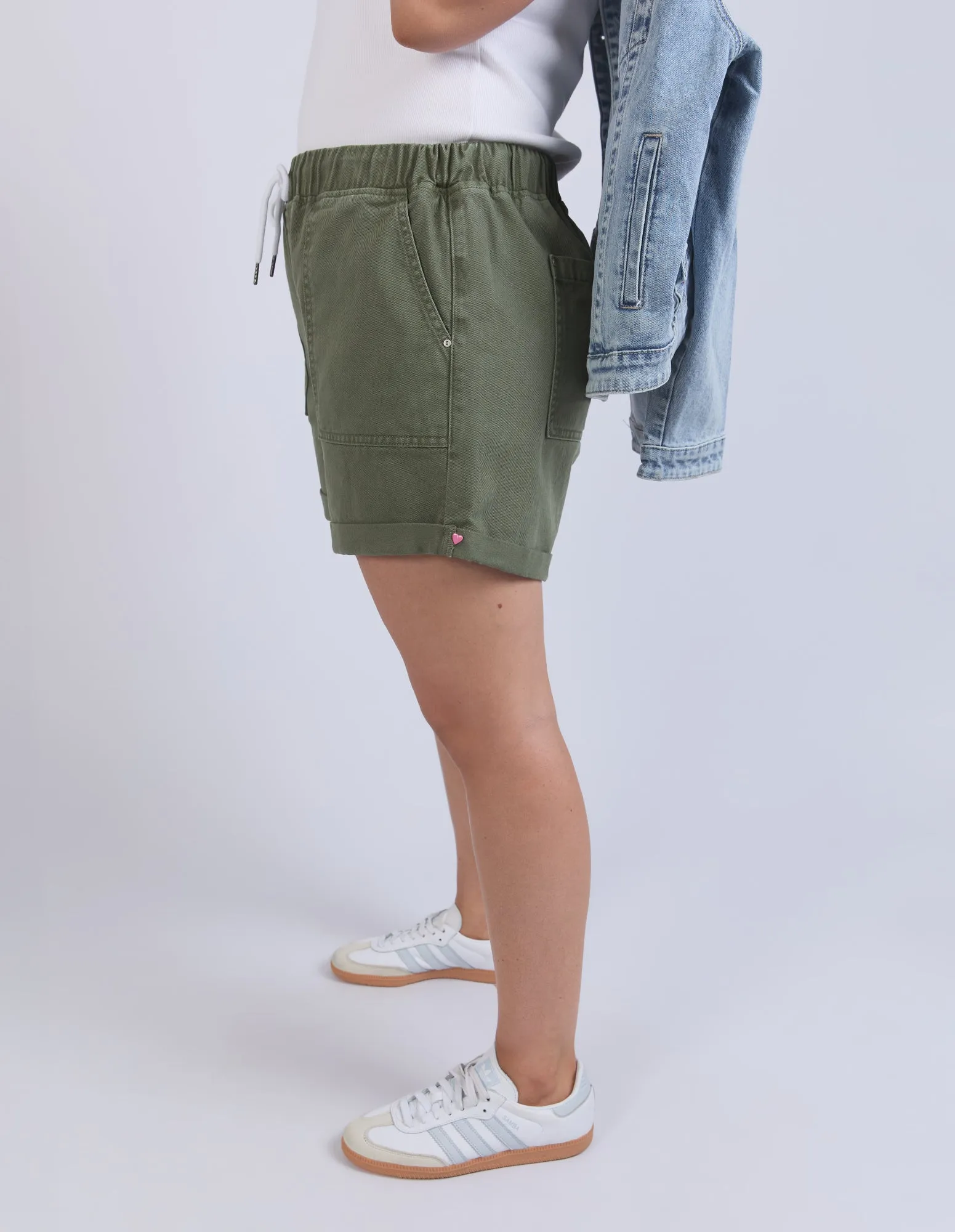 Emma Relaxed Denim Short Four Leaf Clover
