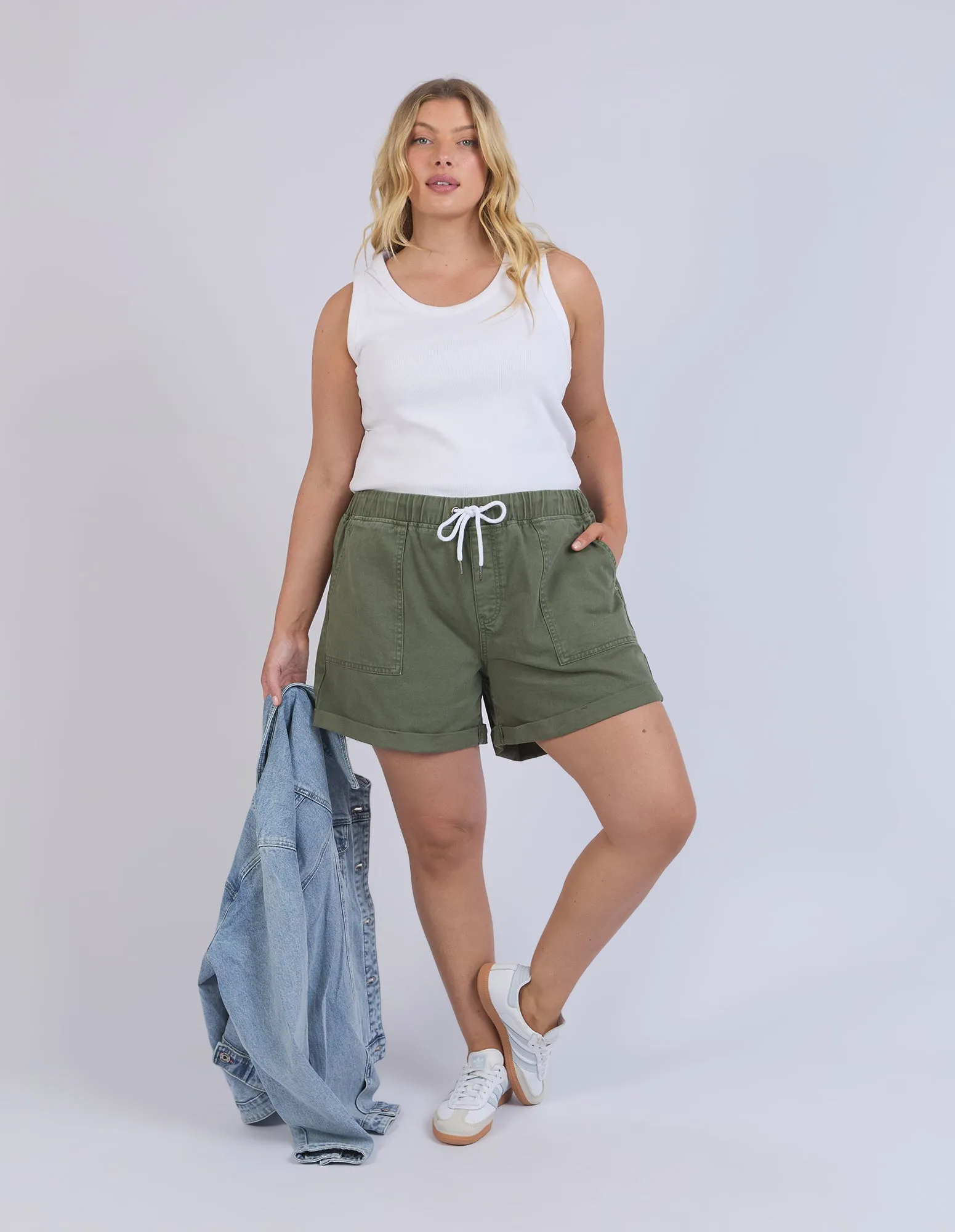 Emma Relaxed Denim Short Four Leaf Clover