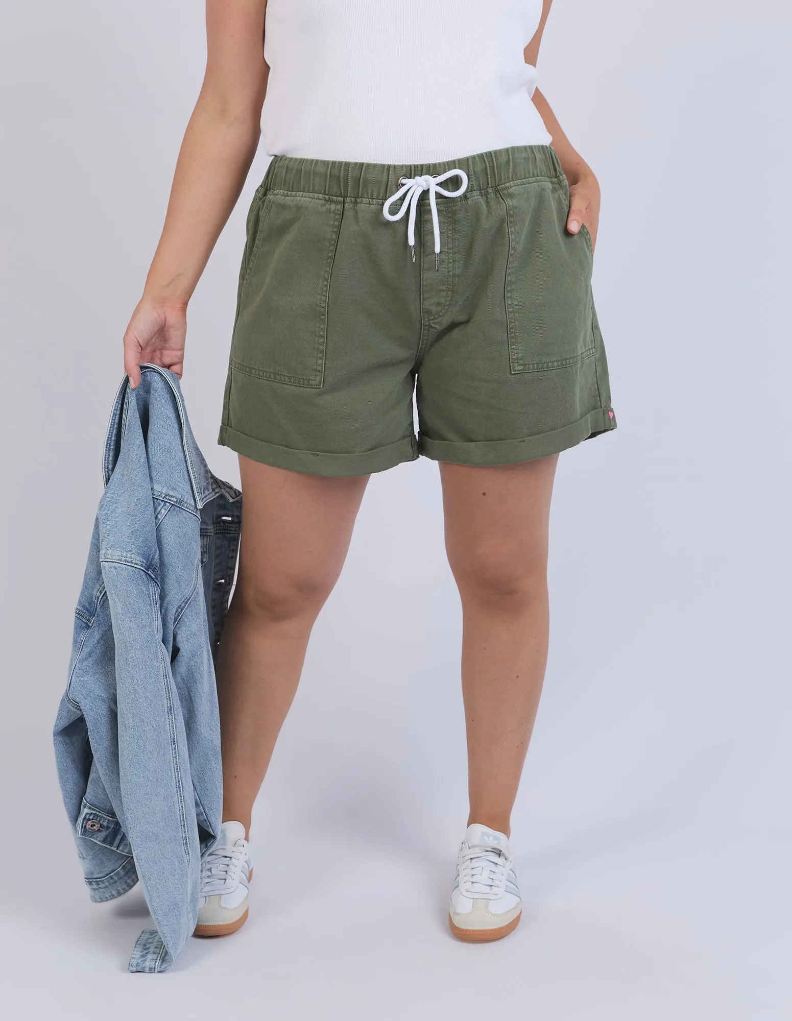 Emma Relaxed Denim Short Four Leaf Clover