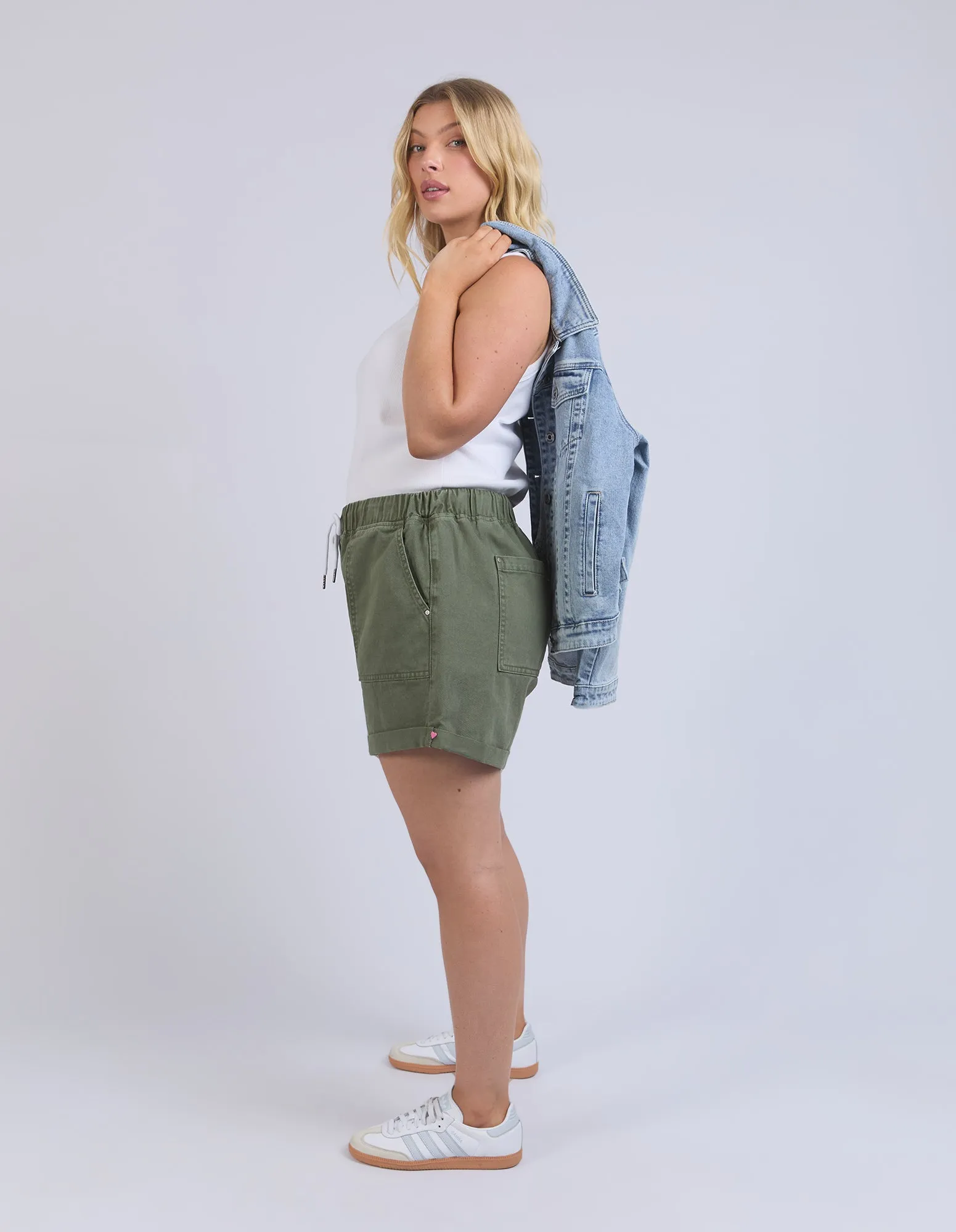 Emma Relaxed Denim Short Four Leaf Clover