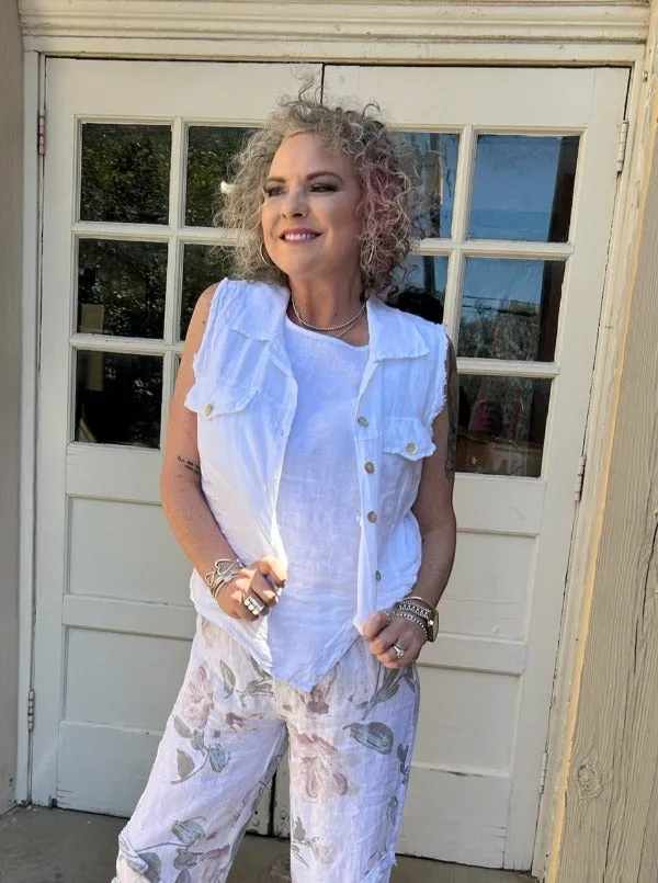 *FINAL SALE* Linen Vest - Multiple Colors