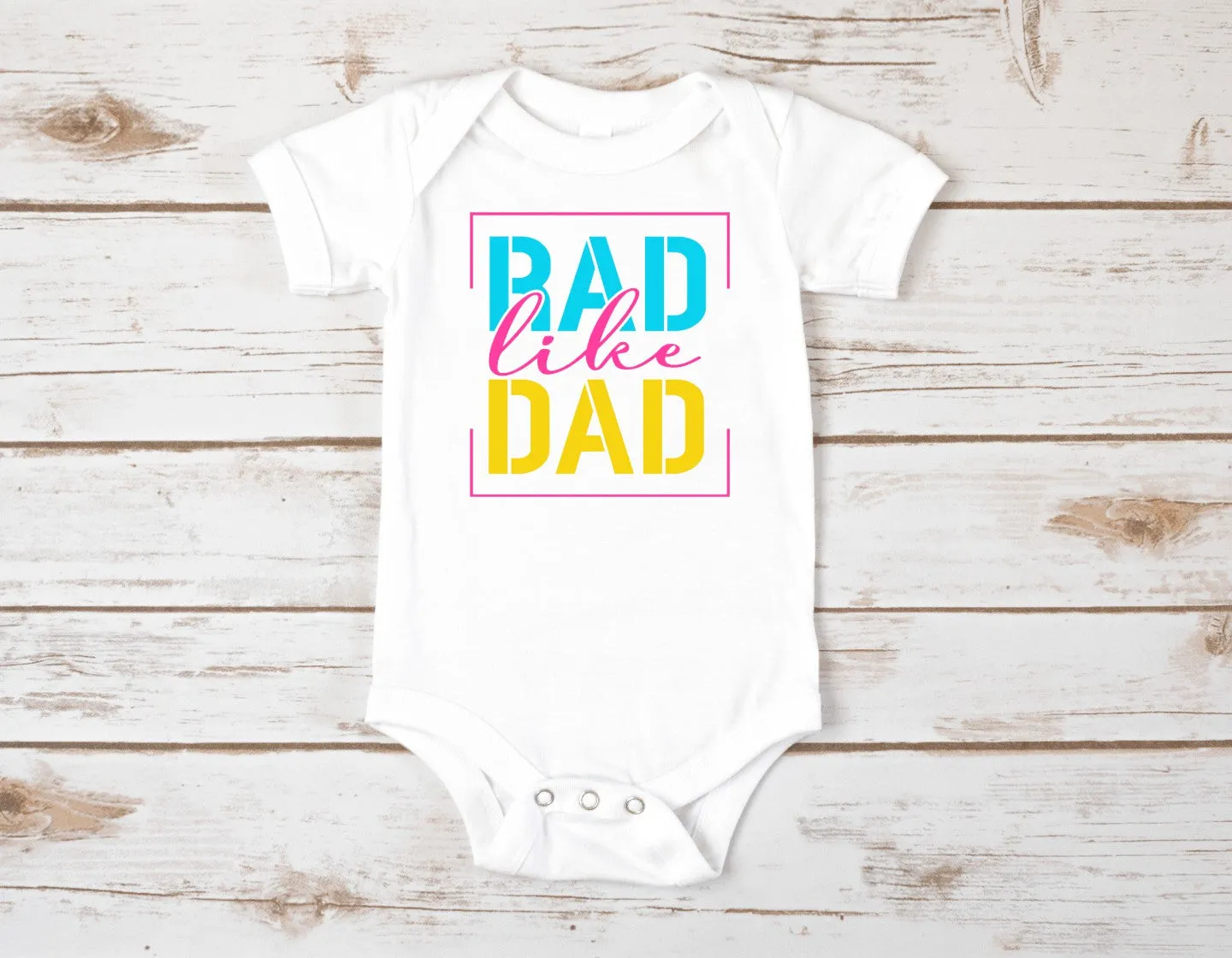 (Full Front Design) Rad Dad/Rad Like Dad, Father's Day Matching T-shirts.