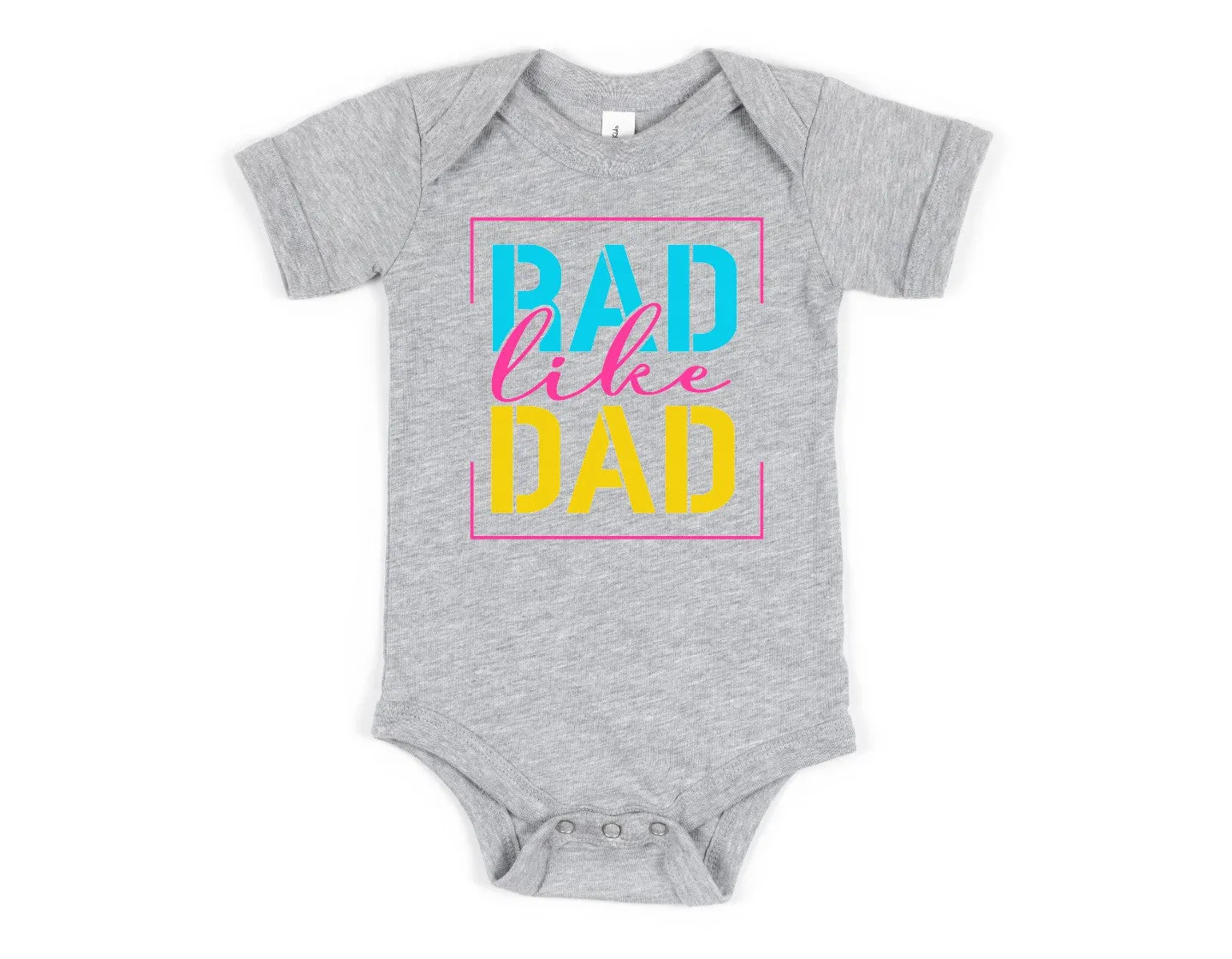 (Full Front Design) Rad Dad/Rad Like Dad, Father's Day Matching T-shirts.