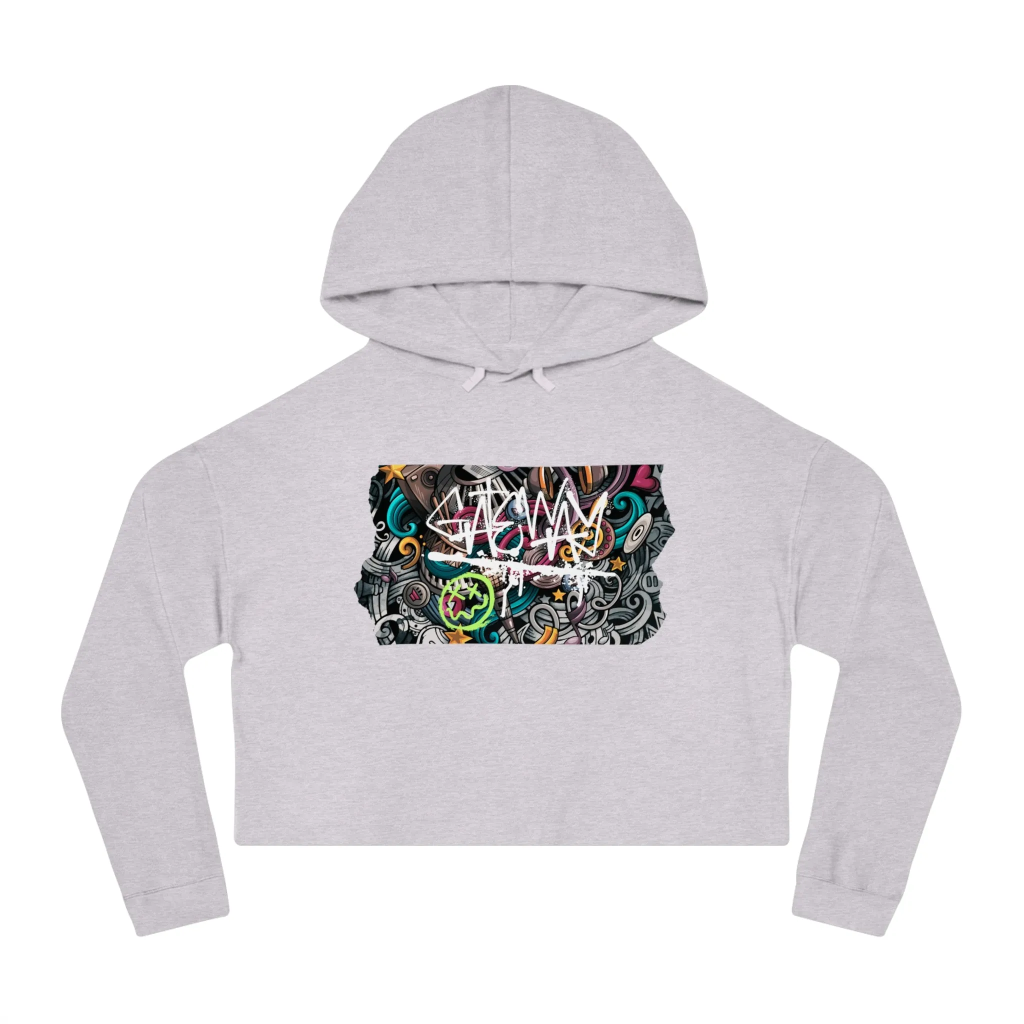 Graffiti Cropped Hoodie