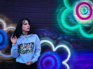Graffiti Cropped Hoodie