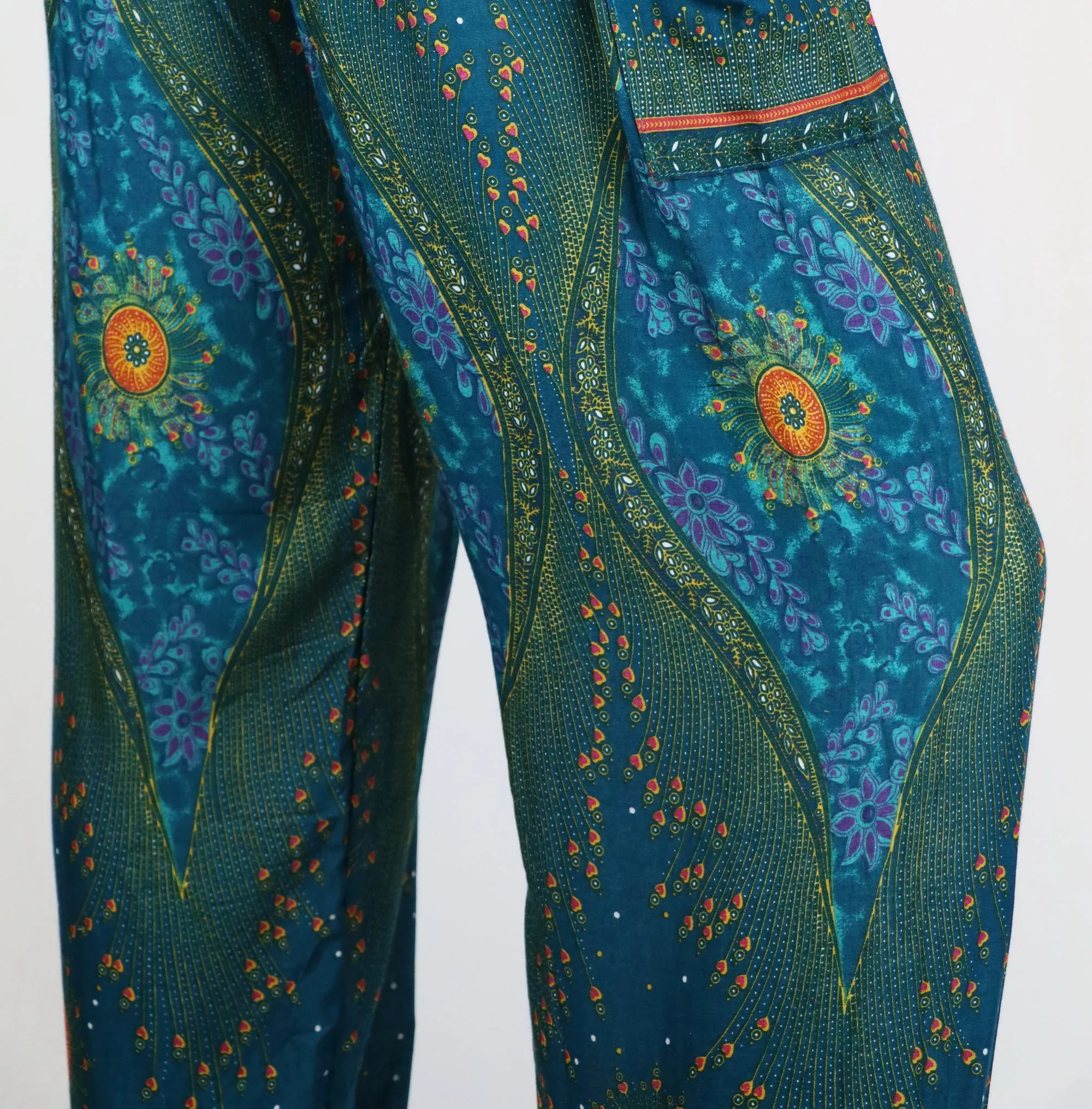 Harem Pants Women Bohemian Yoga Pants Peacock Medival pants