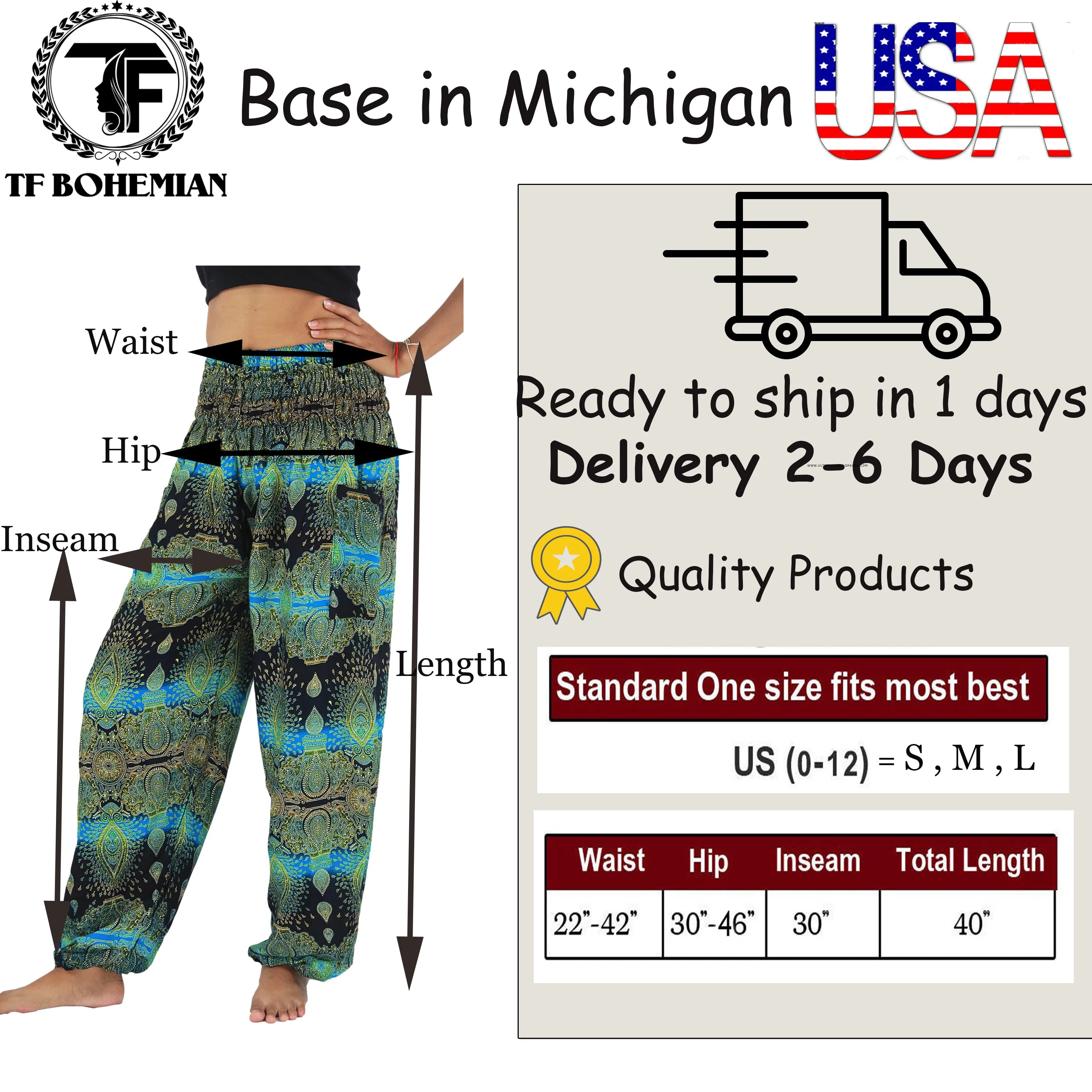 Harem Pants Women Bohemian Yoga Pants Peacock Medival pants