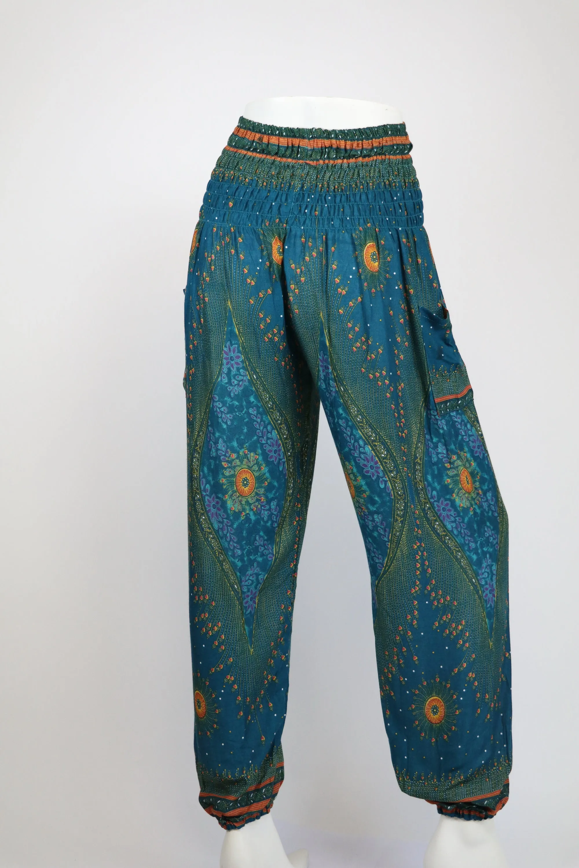 Harem Pants Women Bohemian Yoga Pants Peacock Medival pants