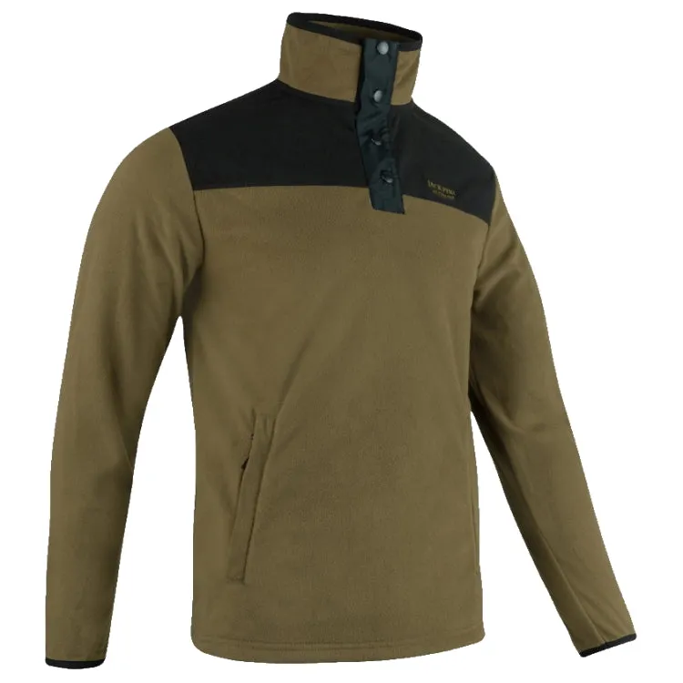 Jack Pyke Snap Neck Fleece Top - Dark Mustard
