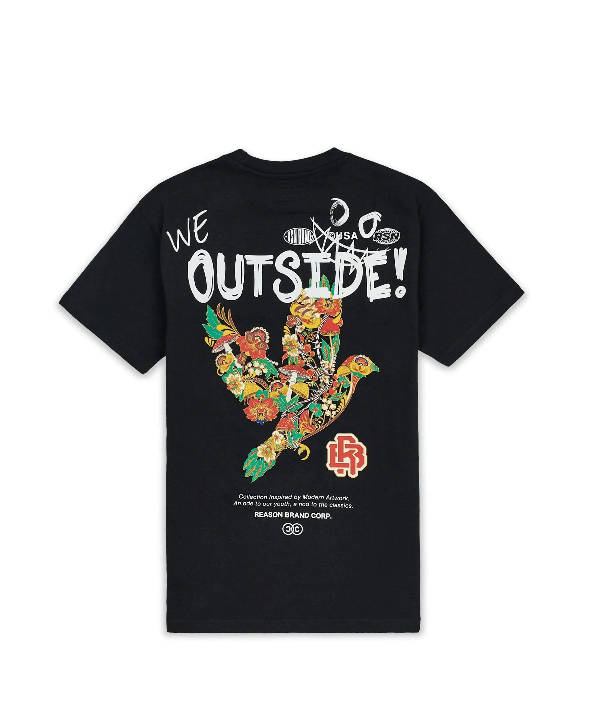 Kids We Outside Short Sleeve Tee - Black