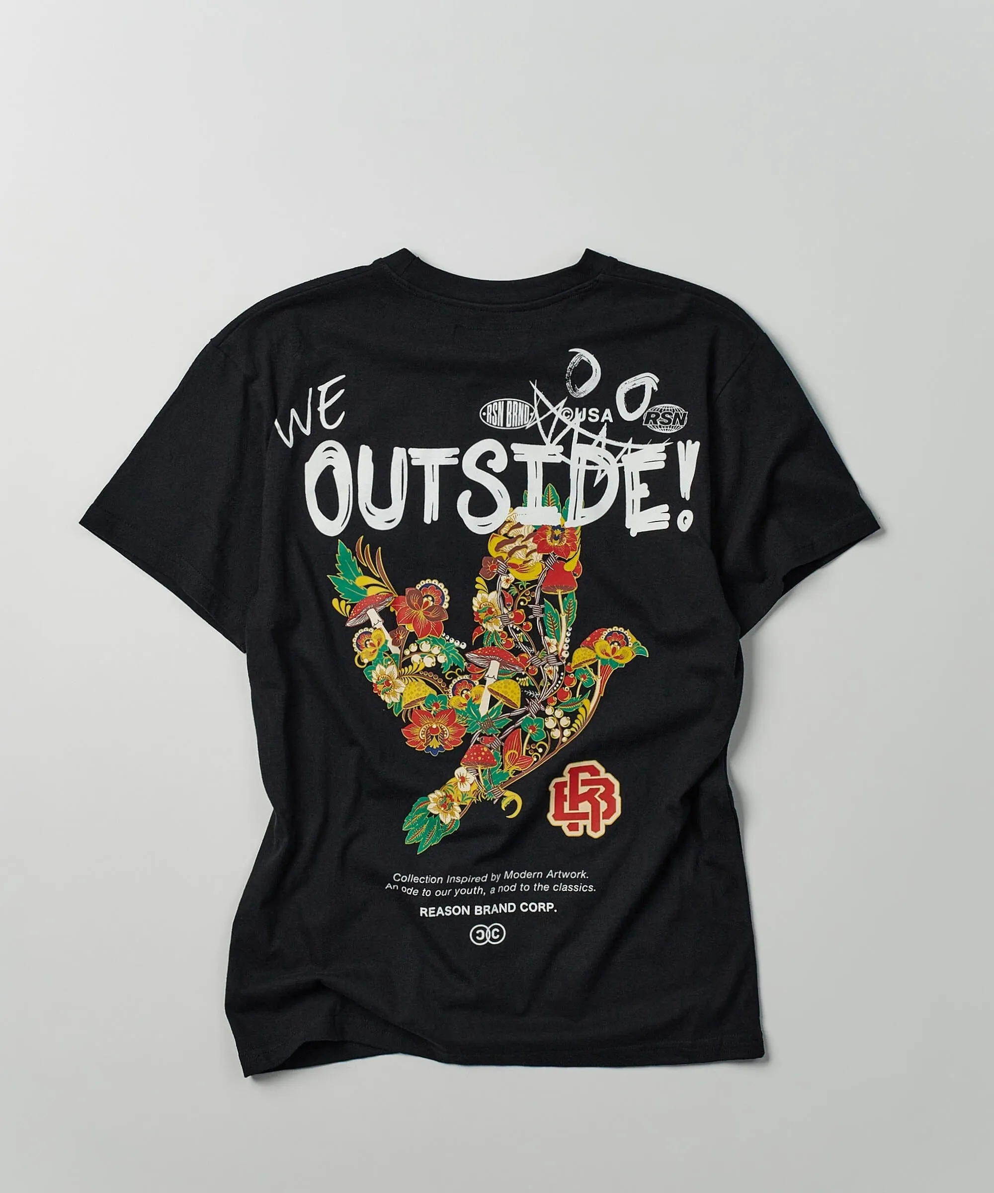 Kids We Outside Short Sleeve Tee - Black