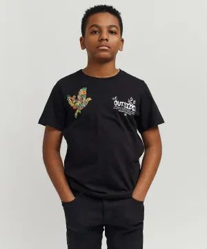 Kids We Outside Short Sleeve Tee - Black