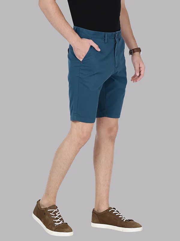 Majolica Blue Chino Shorts