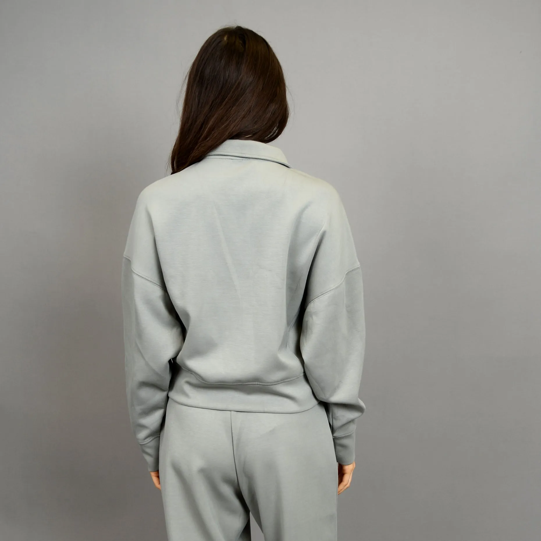 MARILYN HALF ZIP SWEATER - SAGE