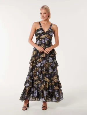 Maya Ruffle Midi Dress