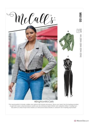 McCall's Pattern M8155 Misses' & Women's Jacket & Vest #BrightonMcCalls