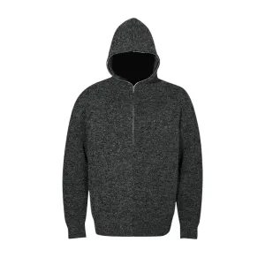 Mohair ski mask hooded cardigan
