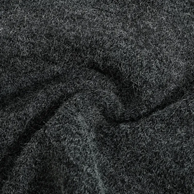 Mohair ski mask hooded cardigan