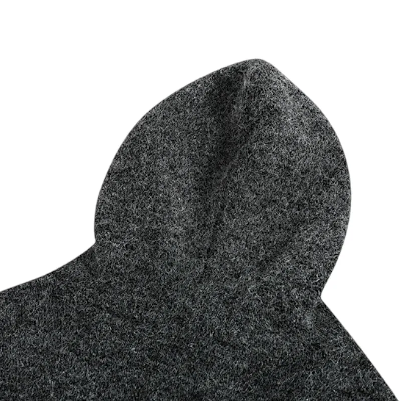 Mohair ski mask hooded cardigan