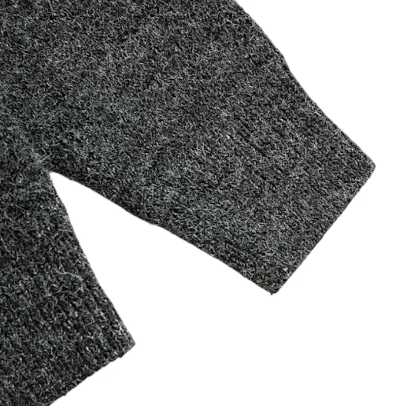 Mohair ski mask hooded cardigan