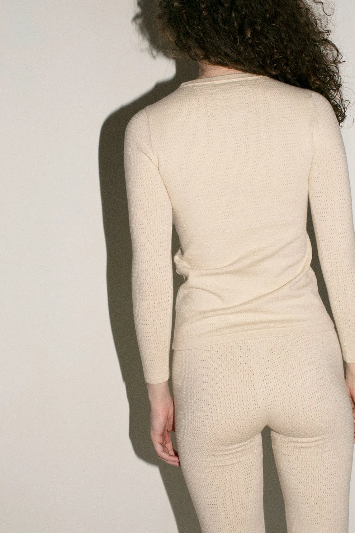 Natural Mesh Crewneck