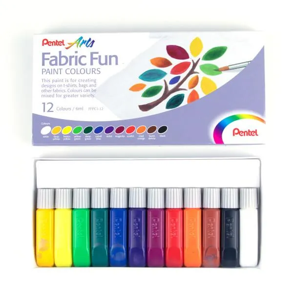 Pentel Arts Fabric Fun Paint 12pk