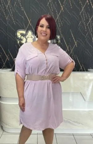 Plus lilac short dress